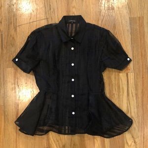 CQ by CQ Nordstrom Black Lace Net Top in Small